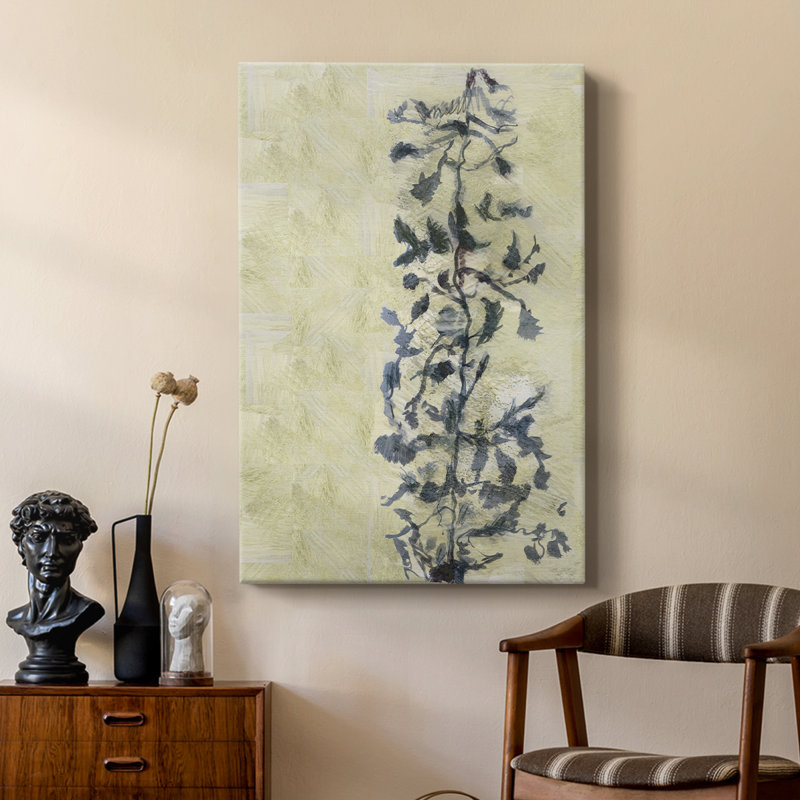 Chinoiserie 2 brun clair I - galerie Cavas sur mesure, H 60 po x l 40 po