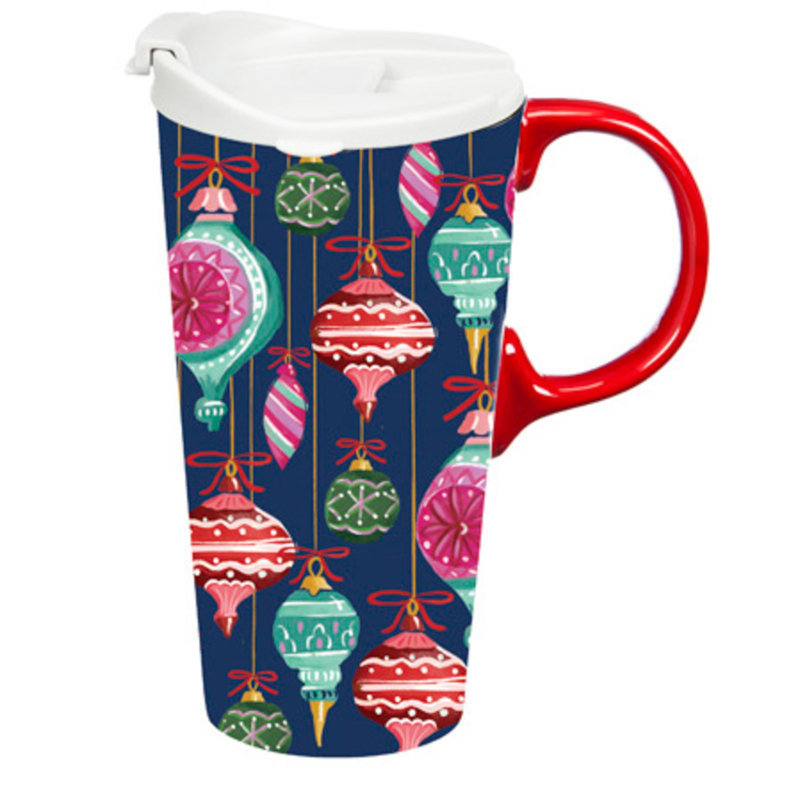 Tasse de voyage en céramique parfaite, 17 oz, avec boîte-cadeau, ornements