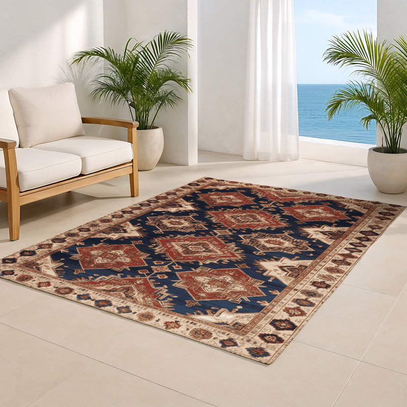 Tapis d'intérieur et d'extérieur brun Persian, Rectangulaire 2 pi x 3 pi