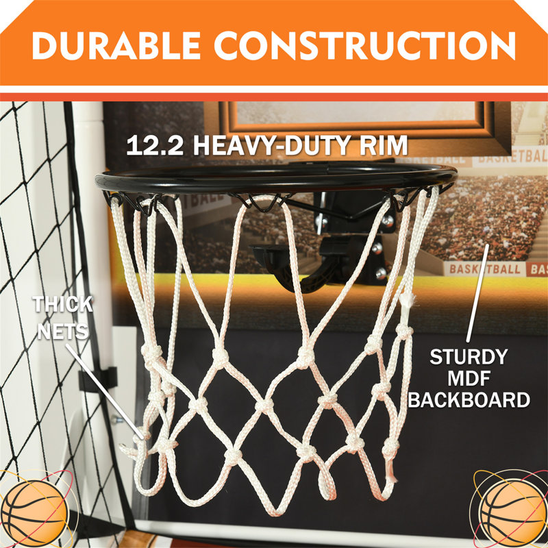 RayChee 2 Player Battery Powered Basketball Arcade Game with 8 Games Included