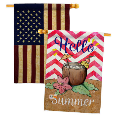 Double Sided 40 in. H x 28 in. W Polyester House Flag