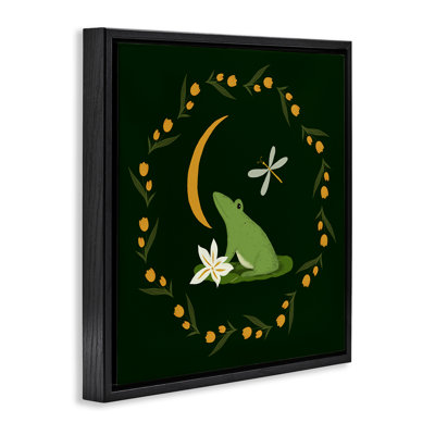  Frog & Moon Garland Canvas Wall Art by Michelle Ingari Designs