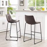 Keighley Faux Leather Upholstered Counter/Bar Stool