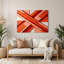 Geometric Abstraction 78 Red Metal Wall Art-655215646