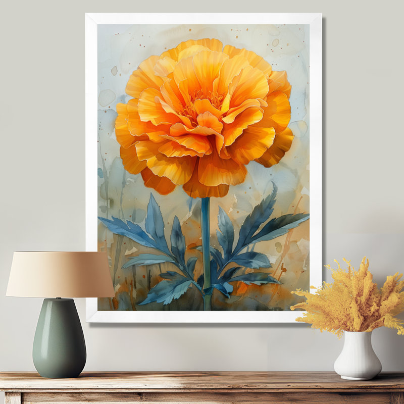 Orange, orange, matin, soleil, souci, salon, art mural, Sans cadre, métal, H 12 po x l 20 po