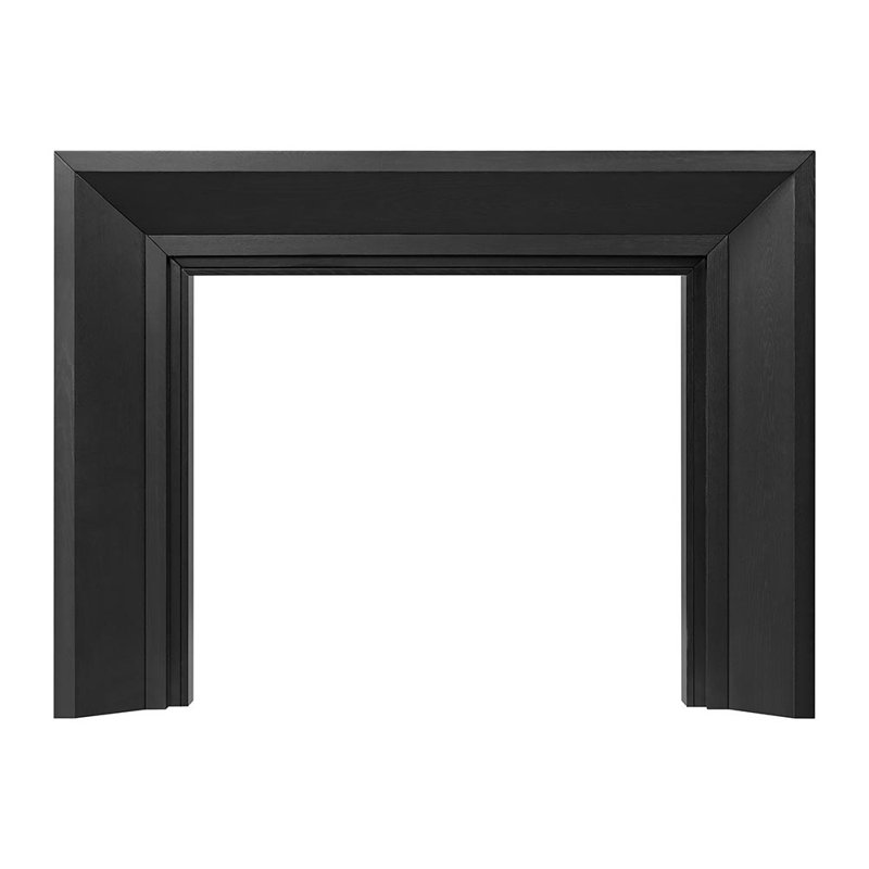 Modern Ember Everly Wood Fireplace Mantel Surround Overall Dimensions 72" x 54"- Interior Opening 48" x 42", 72", Sable
