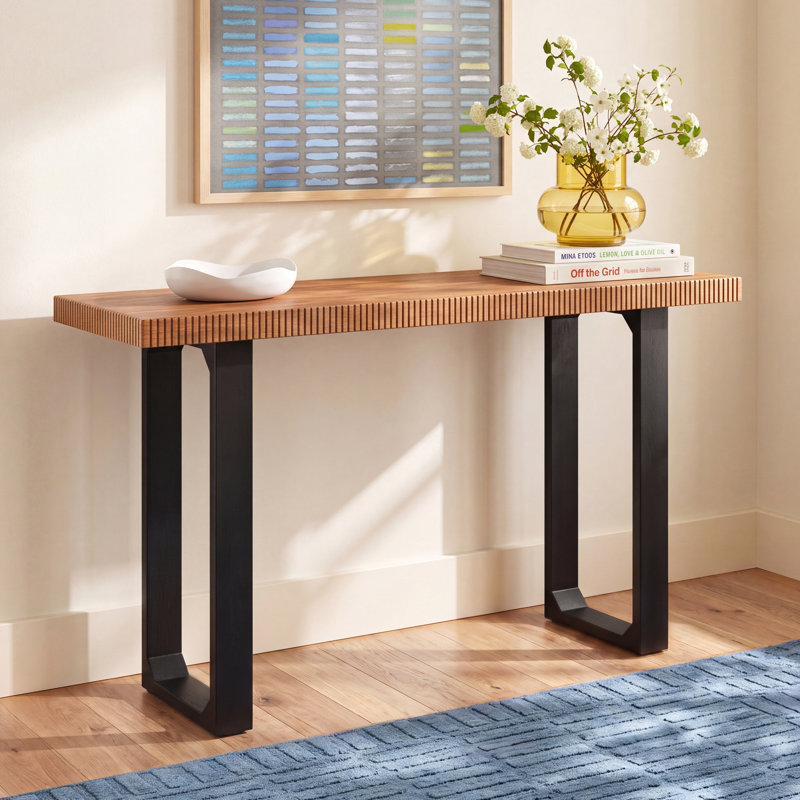 Urbana Solid Wood Console Table, Mid Tone Honey