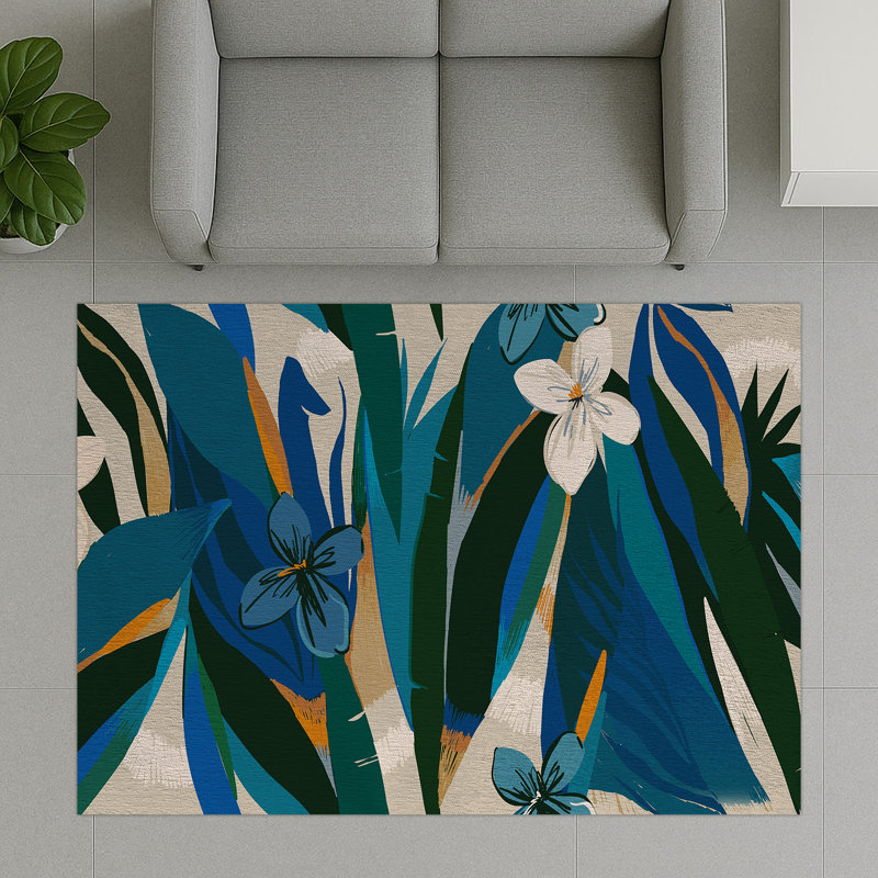 Floral Area Rug, Runner 70 x 140 cm