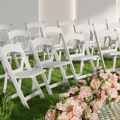 Chaises pliantes en résine de qualité commerciale à assise rembourrée en PP robuste pour les mariages