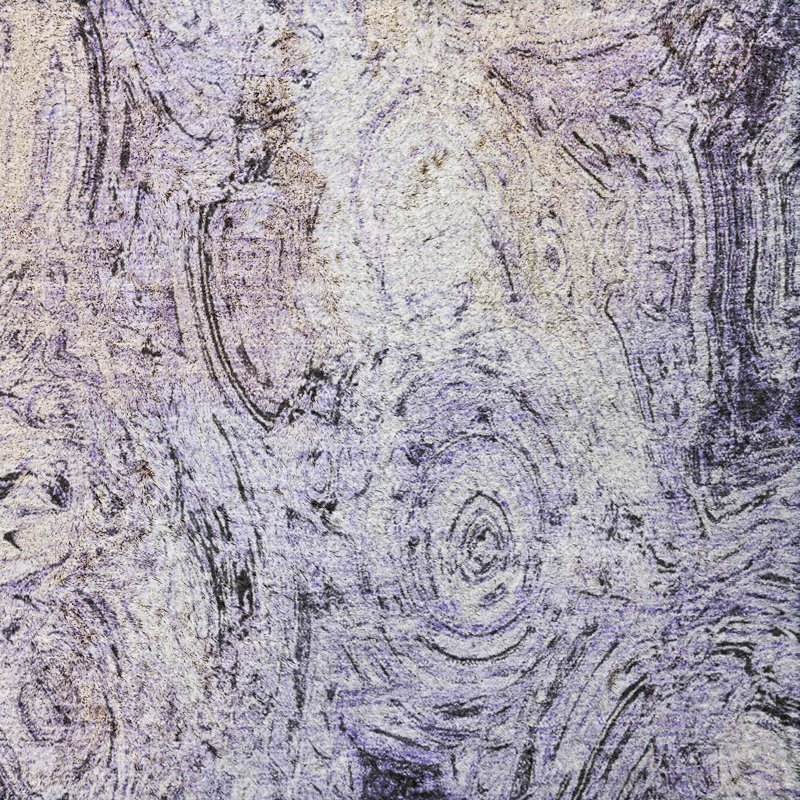 Tapis à poils longs lavable à la machine de qualité supérieure ADS579, Purple, 9 pi x 12 pi