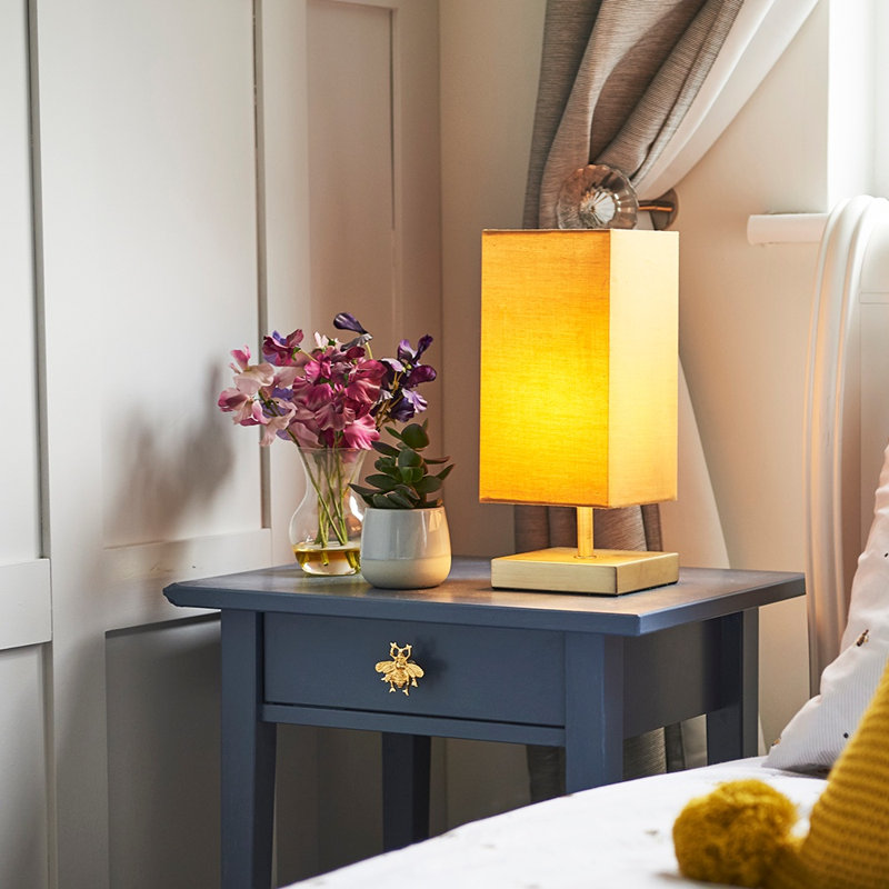 Hodei Standard Table Lamp, Gold, Mustard, No Bulb