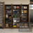 Madesa Garage Storage Cabinet Set 6 Doors 12 Utility Shelves 70"L Wooden Organization Unit for Garage and Tools 9 Adjustable Shelves Anti Tipping - Rustic-210749762