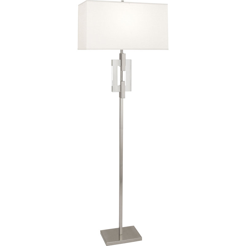 Lampe sur pied traditionnelle 63 po Lincoln, Perle, Nickel poli