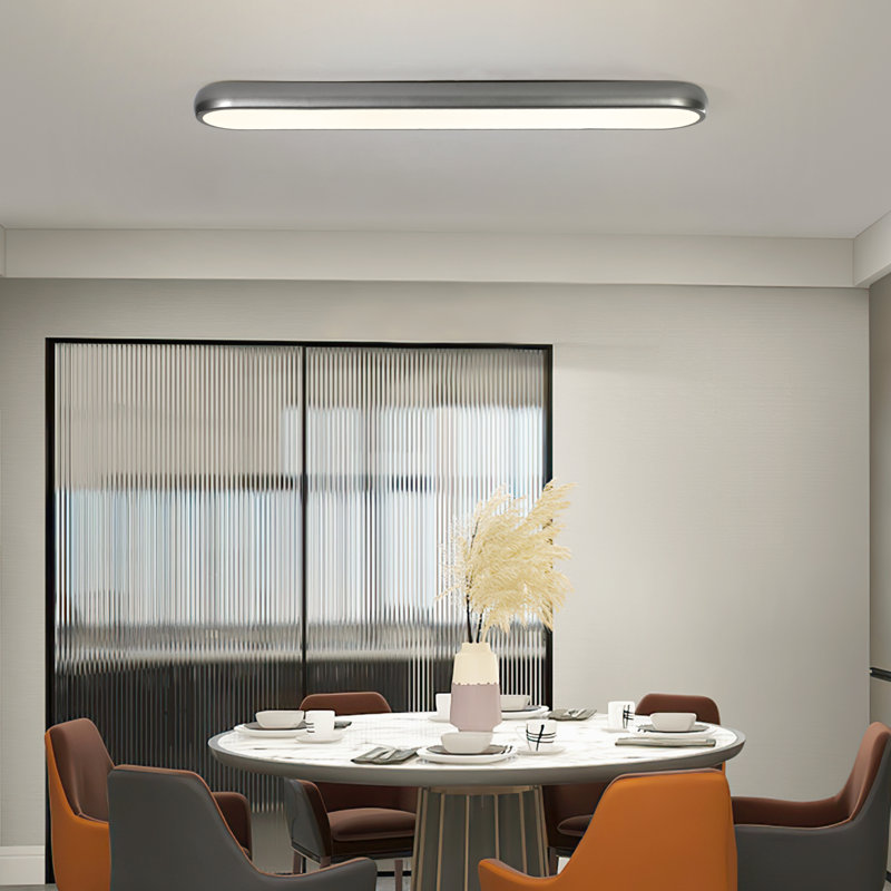 Masek 1 - Light 39.37" Acrylic LED Flush Mount, Gray