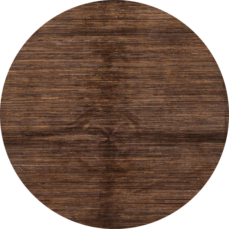 Tapis abstrait à motif abstrait moderne, Rond 8 pi