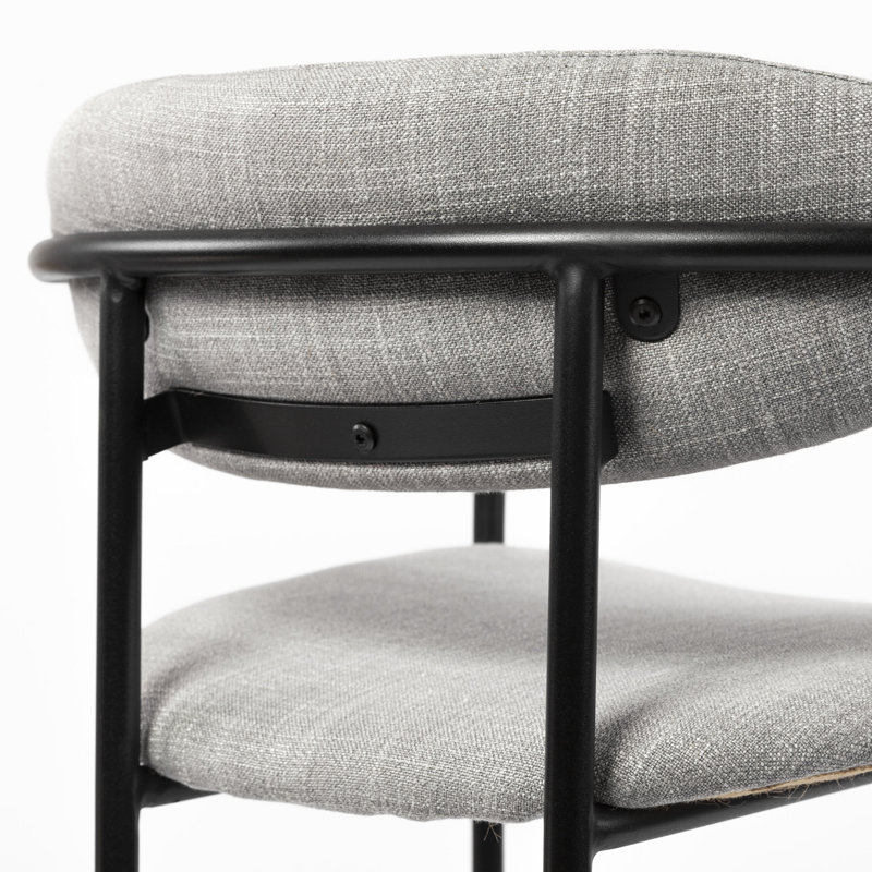 Tabouret en tissu Biélorussie, Tabouret de bar (siège d’une hauteur de 30 po), Gris bronze, Gris