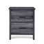 Table de chevet en simili bois sans outils en gris foncé avec et