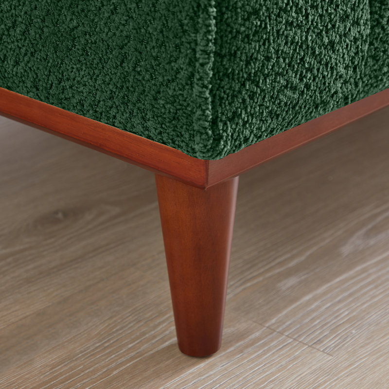 Chaise longue et tabouret rembourrés Finken, Vert
