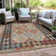 Machine Washable Indoor/Outdoor Xhevrie Paprika Rug