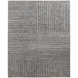 Alford Wool Striped Area Rug in Gray