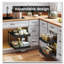 Organisateur d'armoire coulissant noir à 2 niveaux, tablettes coulissantes extensibles à largeur réglable en hauteur pour garde-manger