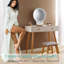 Bureau Anity avec miroir éclairé, ensemble de coiffeuse de maquillage, luminosité réglable, grand tiroir en bois robuste, bureau doux pour commode de chambre à coucher (blanc, 32 x 16 x 44,5 H)