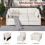 Canapé modulaire modulaire 89 po, canapé-lit réversible avec rangement