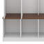 Arbre d'entrée de style campagnard, banc multifonctionnel, armoire à chaussures avec compartiments ouverts, 4 crochets de suspension et 8 portes-348665900