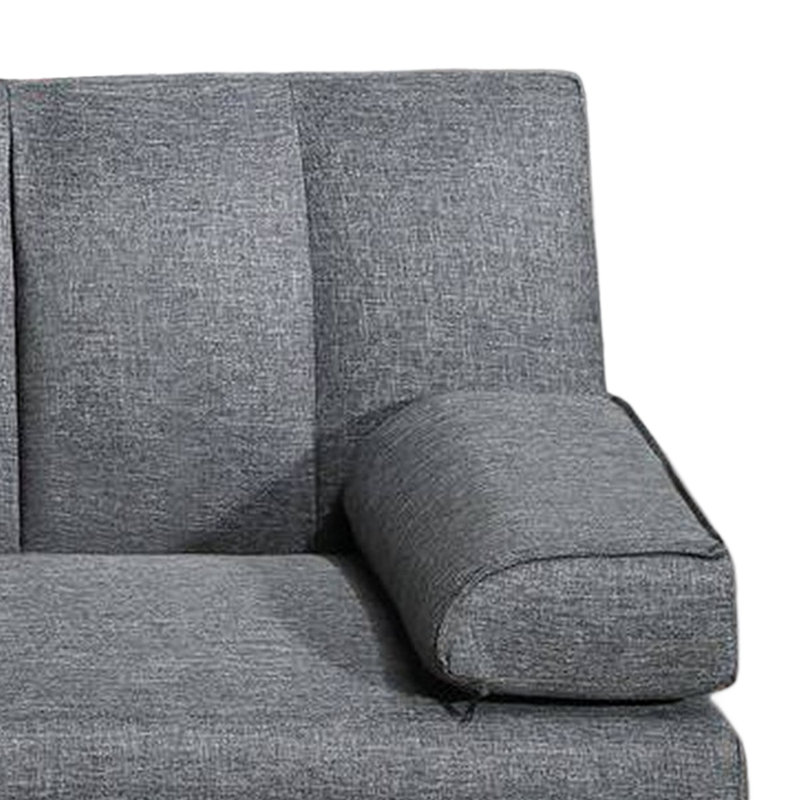 Canapé rembourré 71 po Willaurie, Mélange de polyester gris