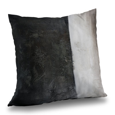 Abstract Shape Black Poly Twill Throw | Stylish Home Decor