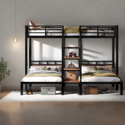 Space Saving Beds, Twin Triple Metal Mdf Modern Storage Bunk For Home