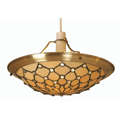 Brandee 1 - Light Antique Brass Bowl Pendant