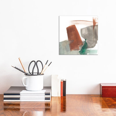 Earthy Gestures III by Jennifer Goldberger - Wrapped Canvas Painting