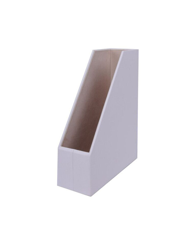 Michou Faux Leather Magazine Holder, White