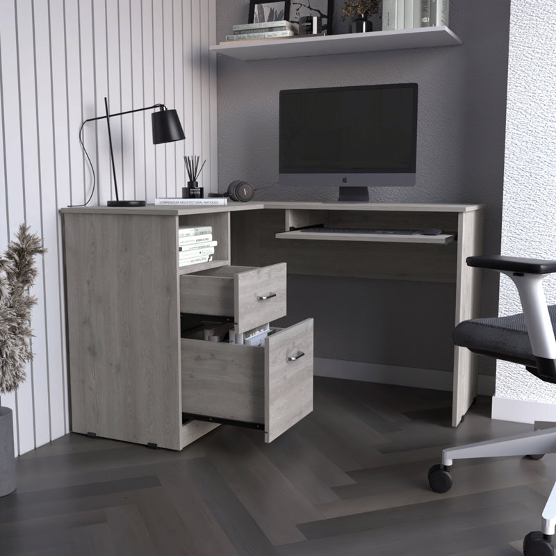 Bureau en L Bureau en L, Gris délavé