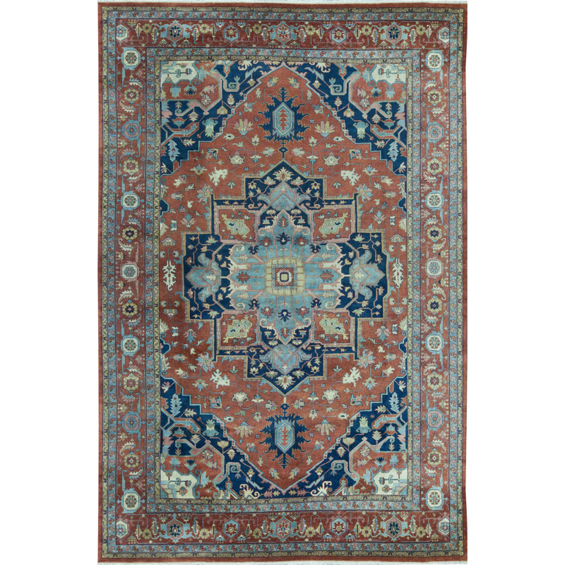 Tapis rouille de haute qualité noué à la main
