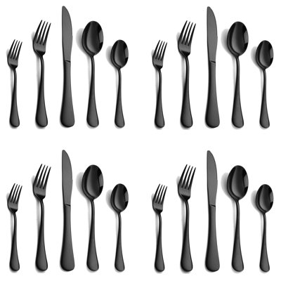 20 Pcs Flatware Cutlery Set, Dishwasher Safe