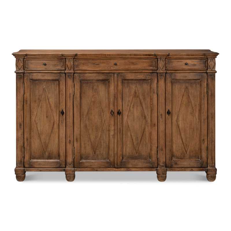 Diamond 65'' Solid Wood Sideboard, Brown