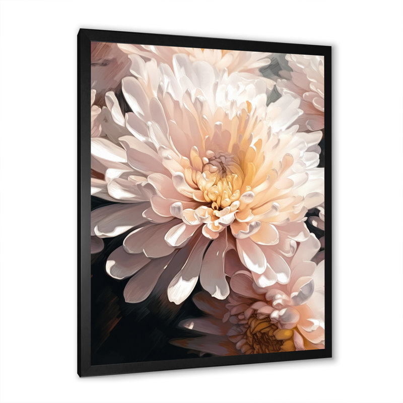 «Dynamic Mums Flowers II», reproduction, Cadre photo noir, H 20 po x l 12 po x P 1 po