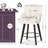 26''H Upholstered 360°Swivel Counter Height Bar Stools, Wood Legs Kitchen Island Chairs-211219933-210338535