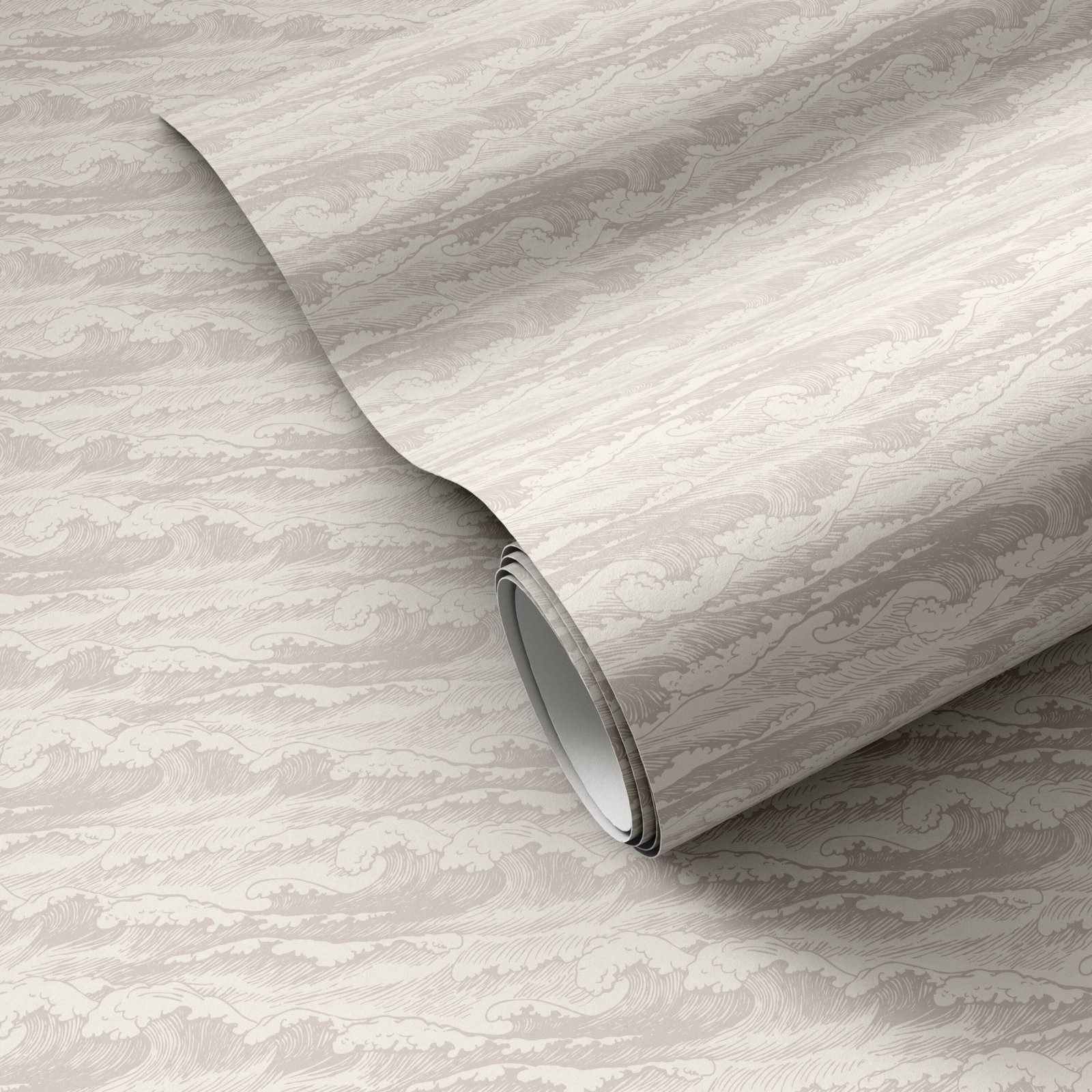 Wavebreak Wallpaper Roll, Gray II