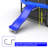 Outdoor trampoline slide ,blue