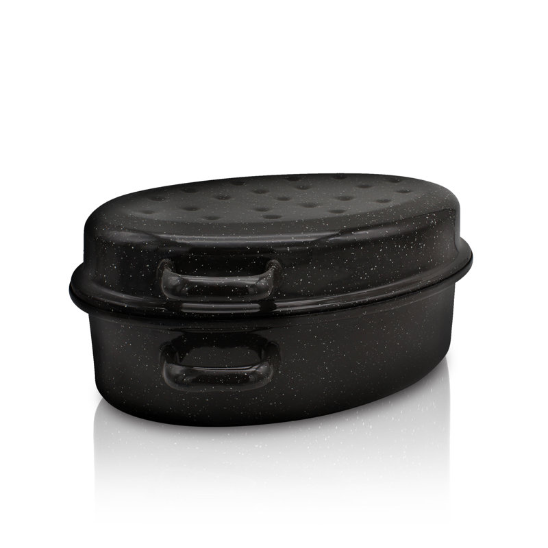 Krüger Enamel Goose Roast With Drip Lid - Sprinkled, 30