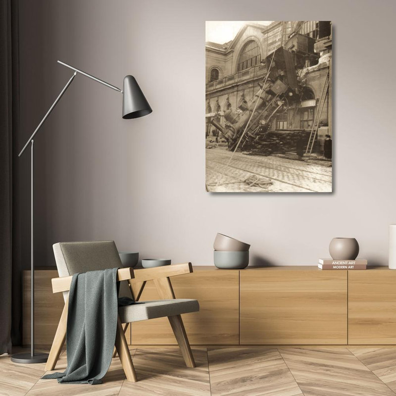 La gare Montparnasse, 1895, H 24 po x l 18 po