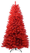 Arbre de Noël artificiel pin rouge, 5' H