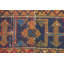 Tapis de couloir rétro vintage bleu Oushak en patchwork de couloir Anatolian