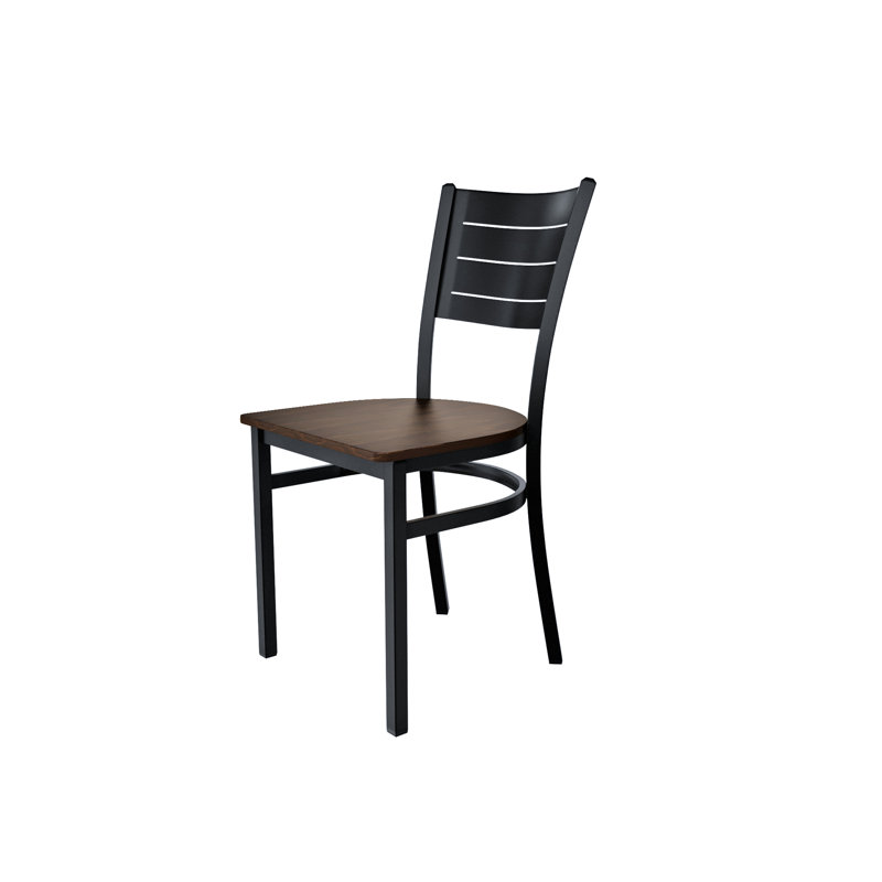 Aria 18'' H Metal Side Chair, Black/Brown