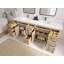 Meuble-lavabo double autoportant 84 po avec comptoir en quartz 84 po-89973874