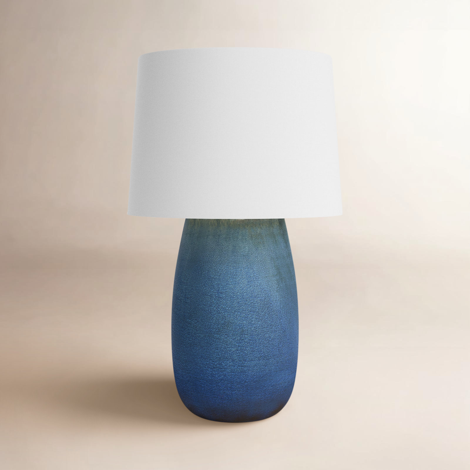 Ceramic Accent Lamp, Blue