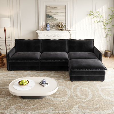 Ultimate Comfort Movable Corduroy Sofa Modern Living Room Sofa Set